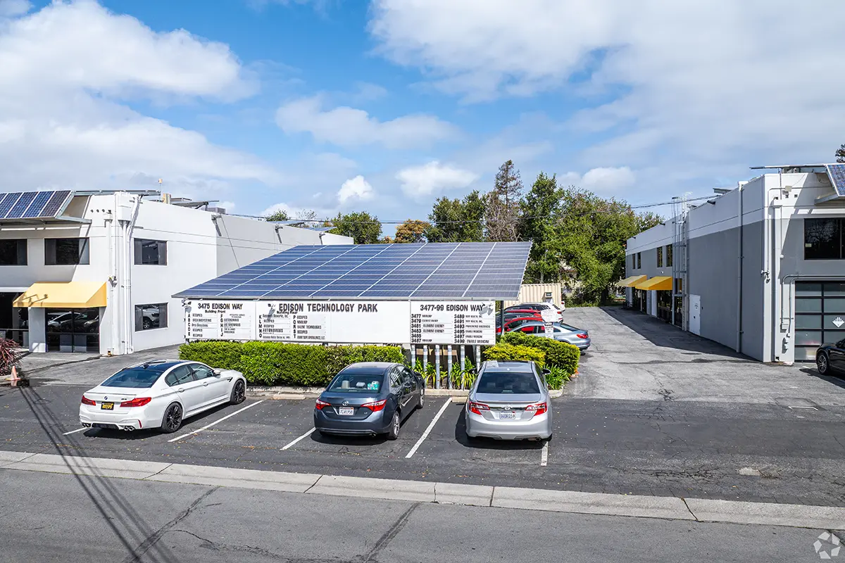 Solar panels installed on Edison Technology Park buildings