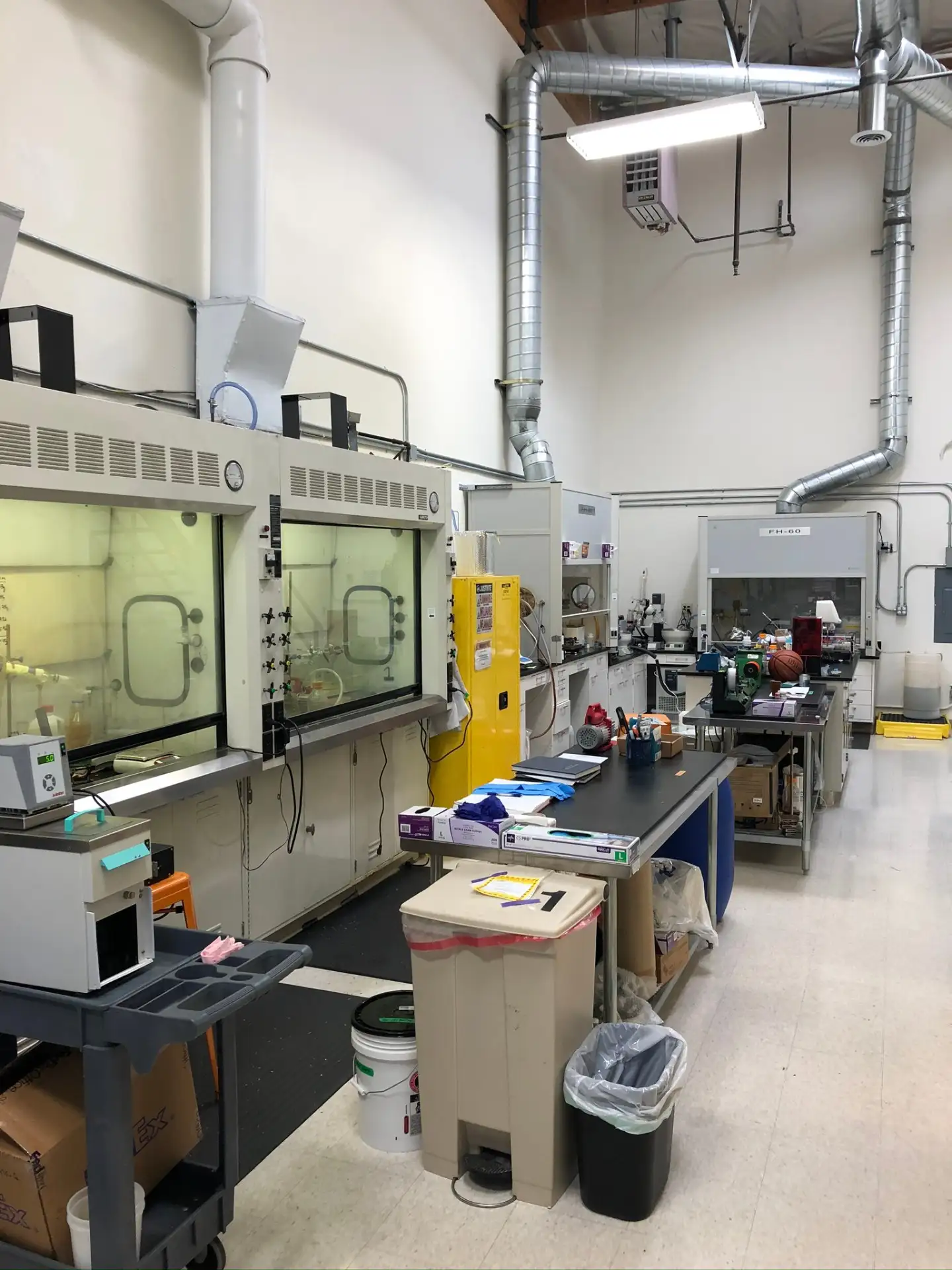 Modern laboratory space with specialized equipment
