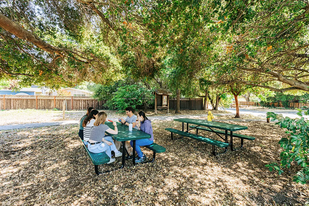 Interior workspace with mezzanine level